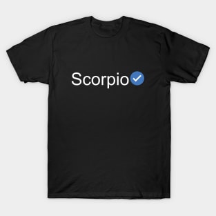 Verified Scorpio (White Text) T-Shirt